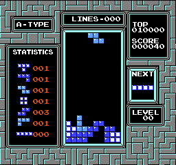 Tetris (USA) In game screenshot